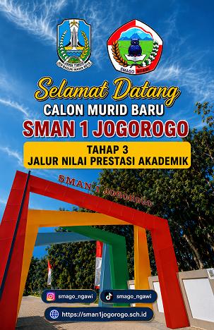 PENGUMUMAN SPMB TAHAP 3 (Jalur Prestasi Nilai Akademik) SMAN 1 JOGOROGO Tahun Ajar 2026/2027